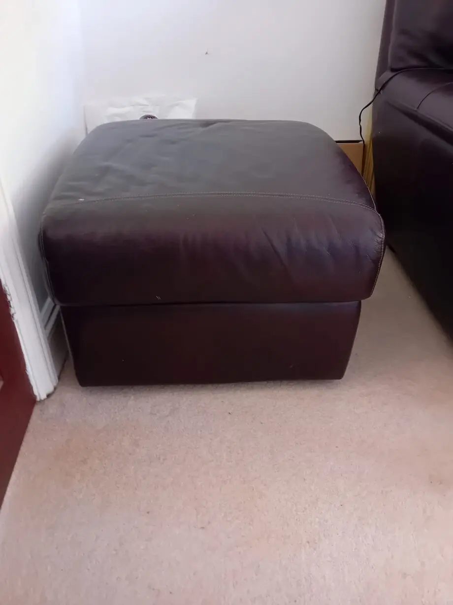 Furniture Village Dark Brown Soft Leather 4 piece sofa set