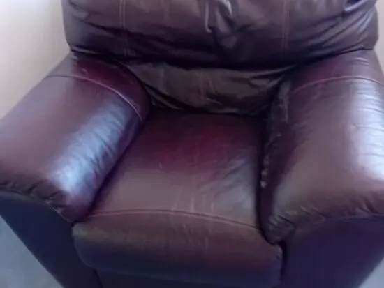 Furniture Village Dark Brown Soft Leather 4 piece sofa set