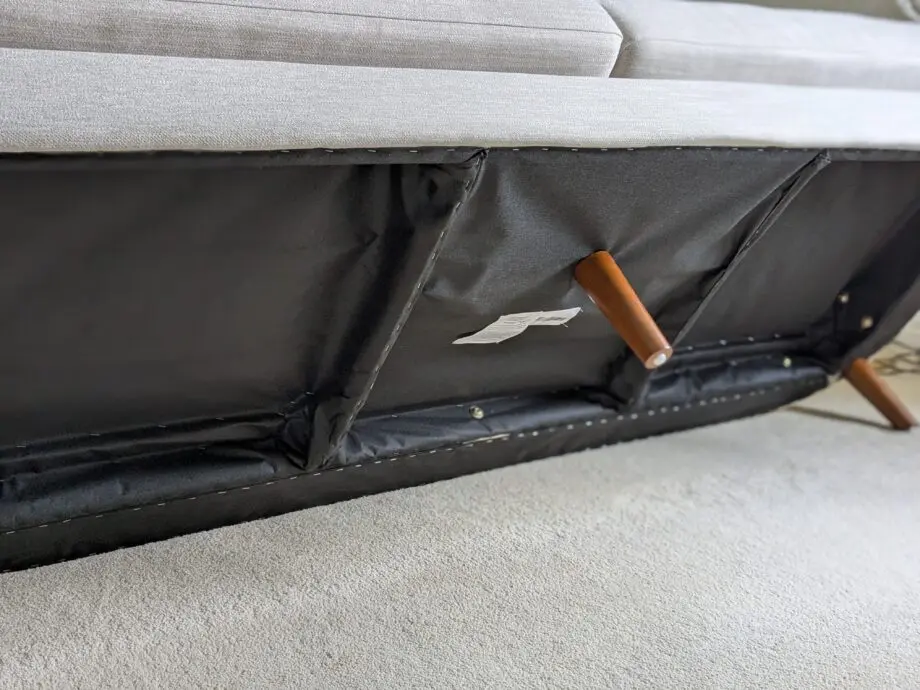 2 identical skandi style ribbed back sofas sof