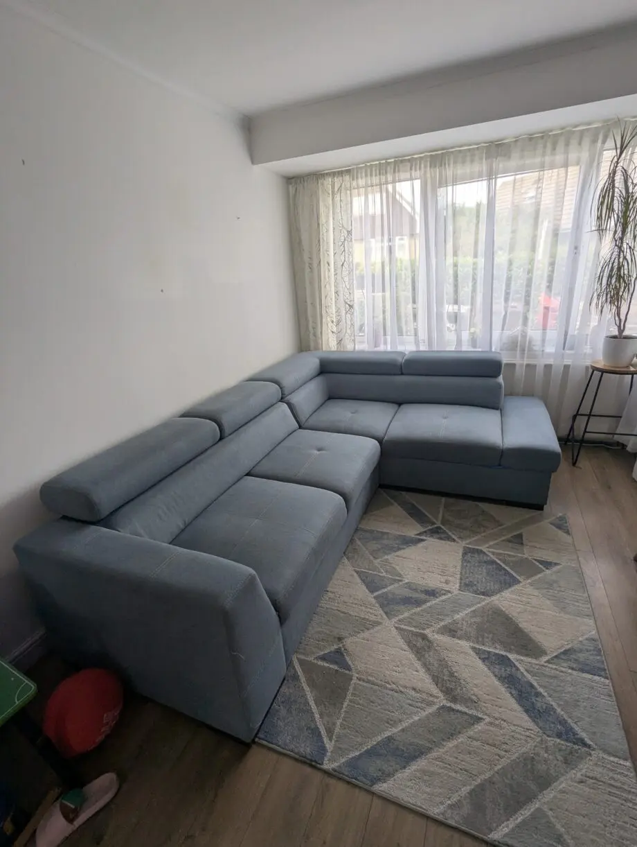 Teal corner sofa bed