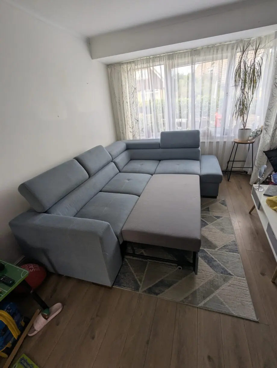 Teal corner sofa bed