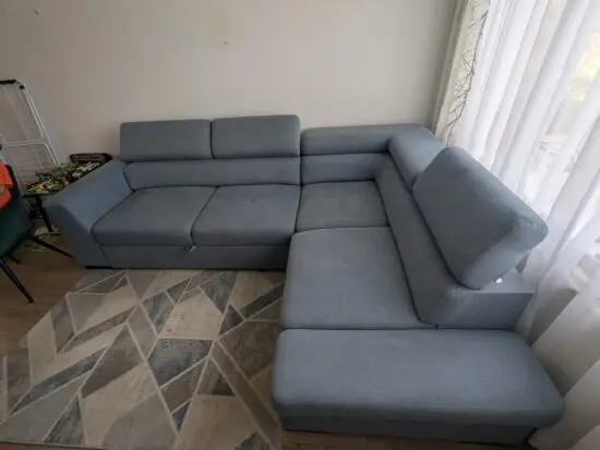 Teal corner sofa bed