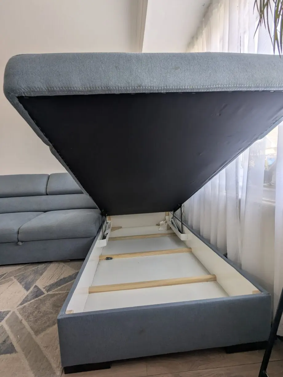 Teal corner sofa bed