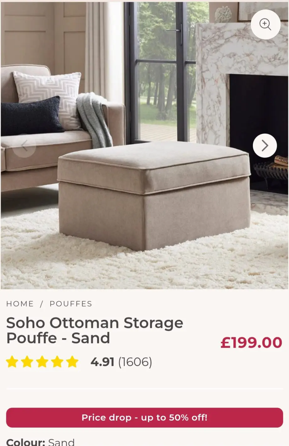 Dusk sofa and footstool