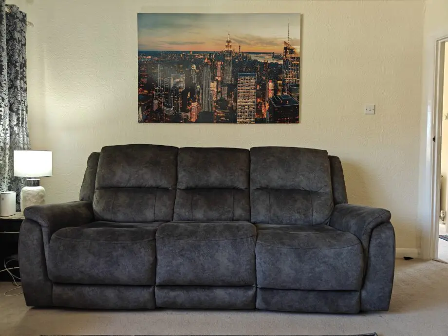DFS electric recliner grey color sofa