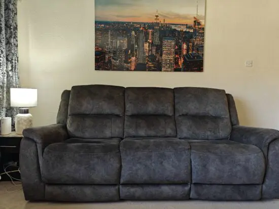 DFS electric recliner grey color sofa