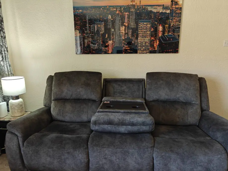DFS electric recliner grey color sofa