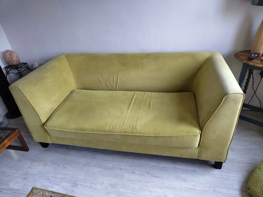 Citrus coloured sofa