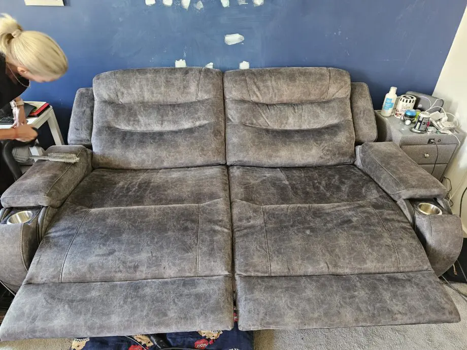 2 x Electric recliner 3 seater