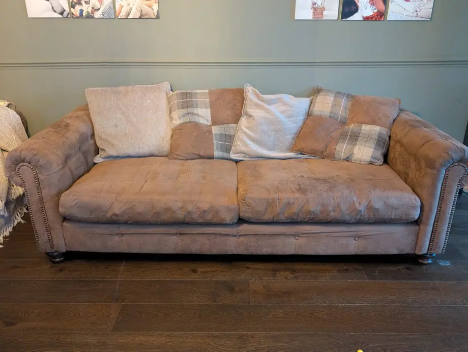 DFS alderley 5 piece suede set