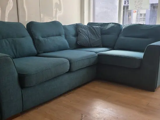 Scs living Aspen Teal fabric corner sofa