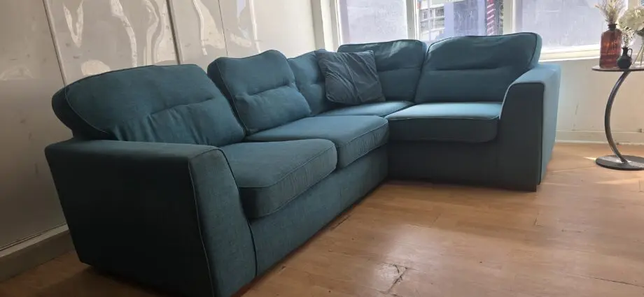 Scs living Aspen Teal fabric corner sofa