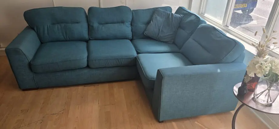 Scs living Aspen Teal fabric corner sofa