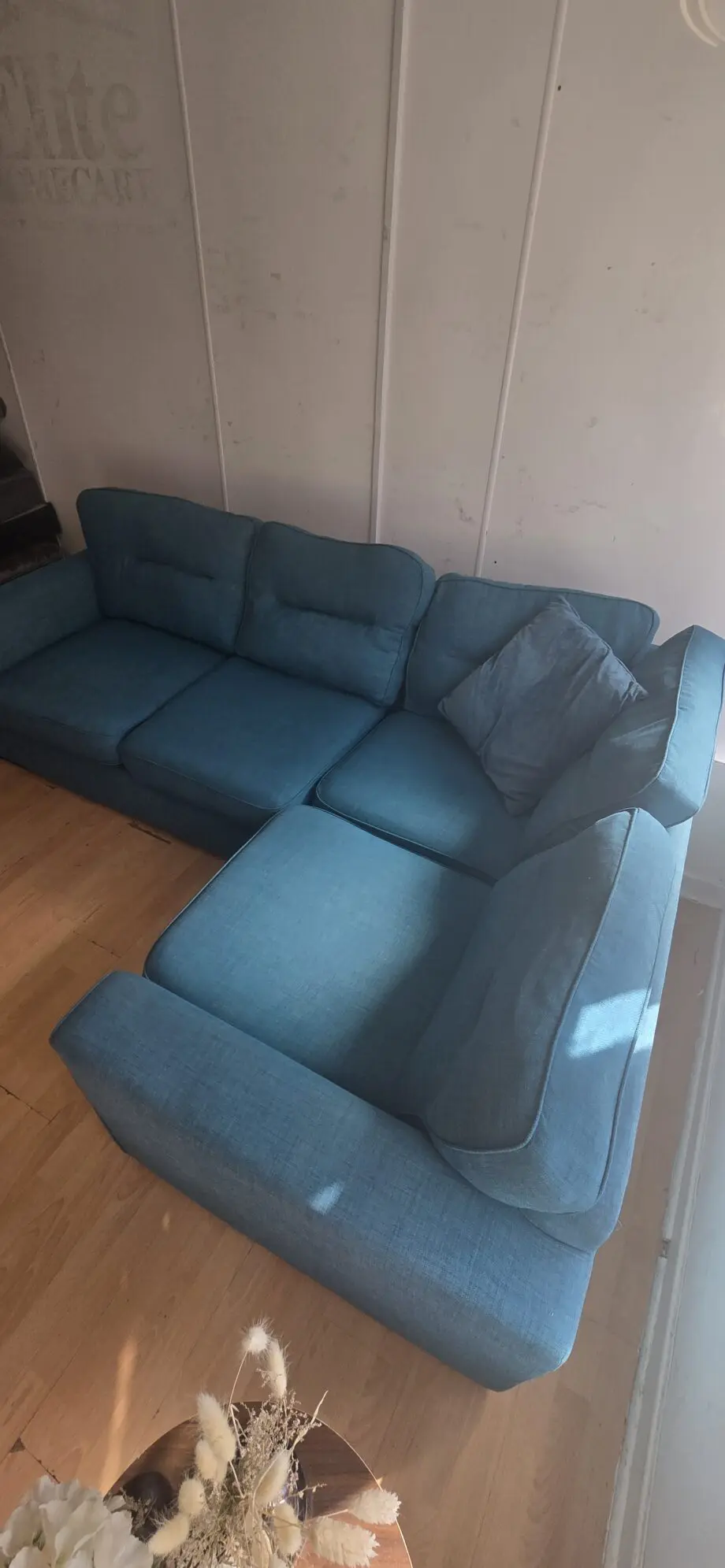 Scs living Aspen Teal fabric corner sofa