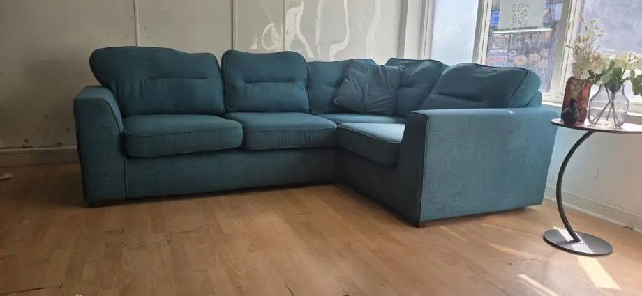 Scs living Aspen Teal fabric corner sofa