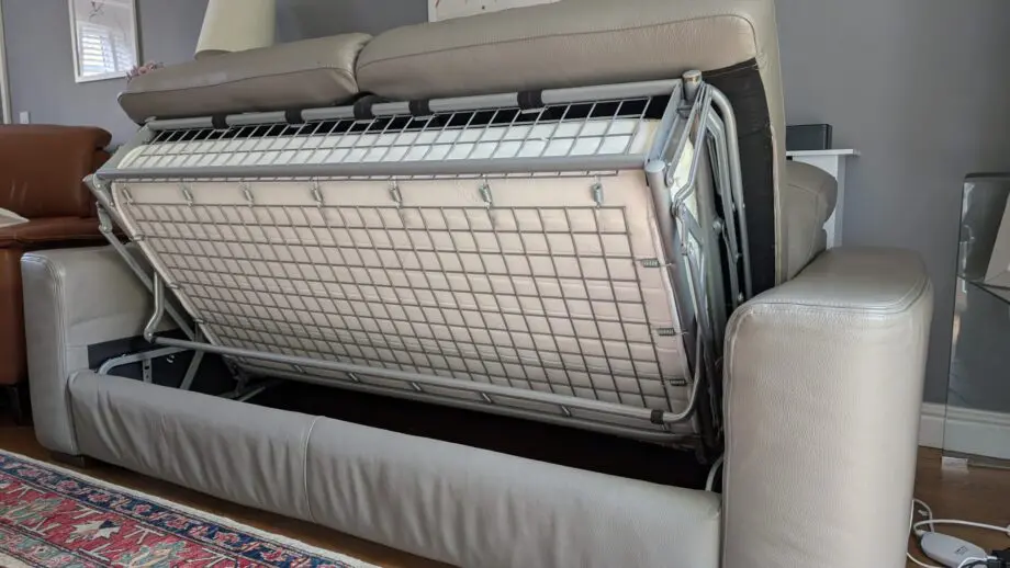 Leather Natuzzi italian sofa bed