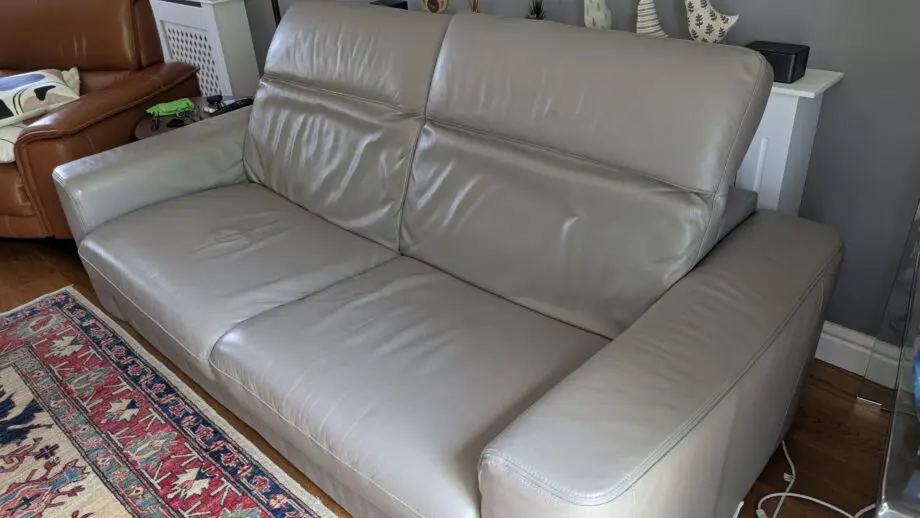 Leather Natuzzi italian sofa bed