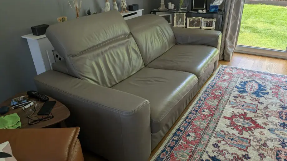 Leather Natuzzi italian sofa bed