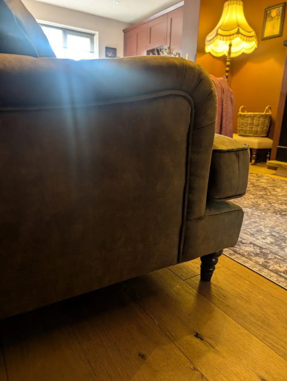Vintage Sofa Company Howard Loveseat Snuggler in Olive Green