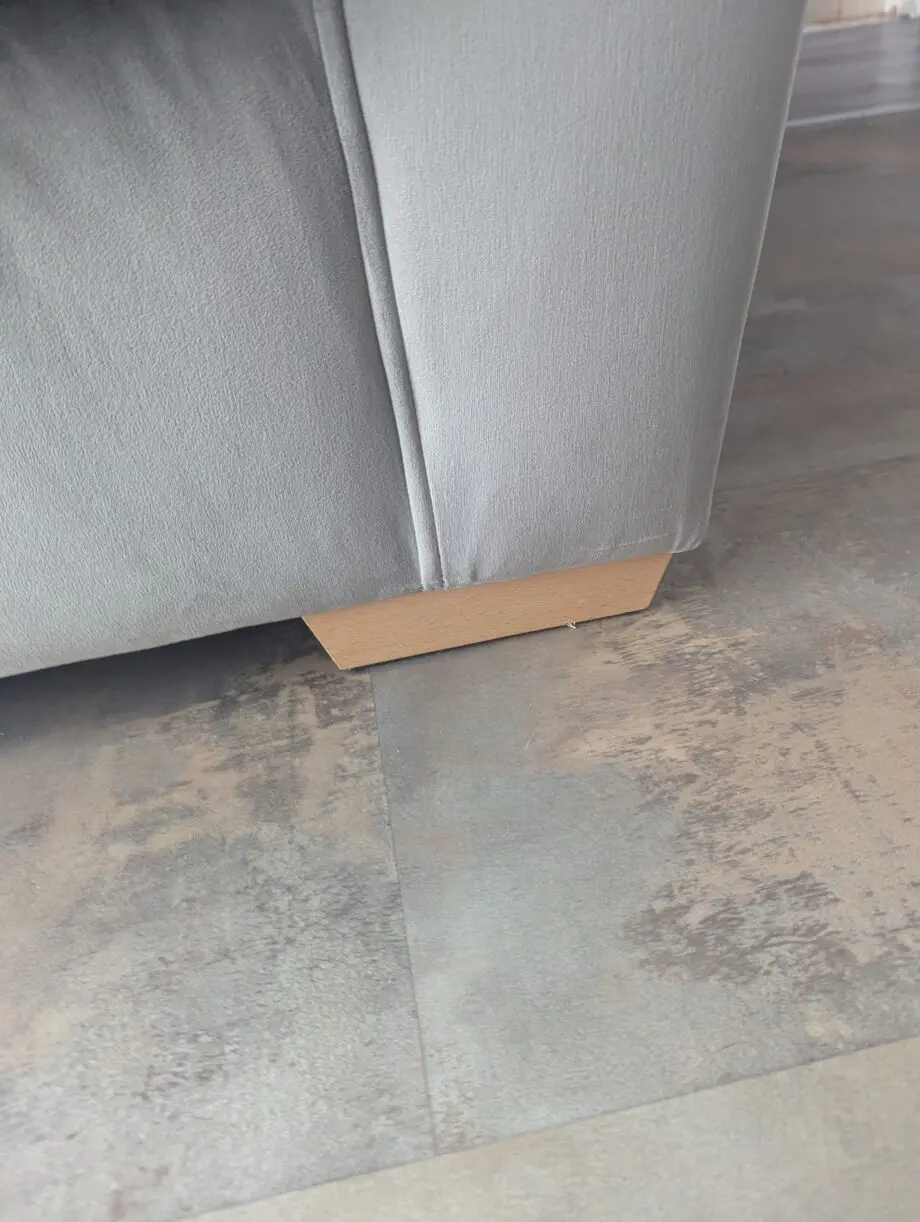 Furniture World, Fantasy range, 3 seater sofa with love chair and footstool in Festival Grey colour, velvet material. Comes with 4 pillows.