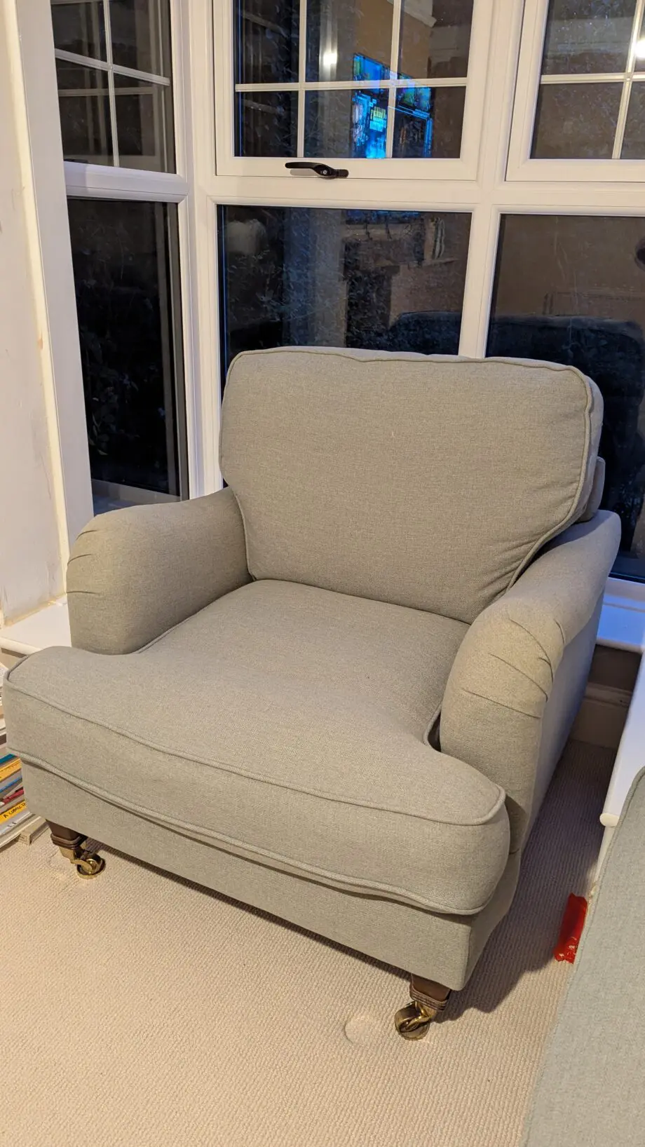 2 seater grey sofology sofa and matching armchair