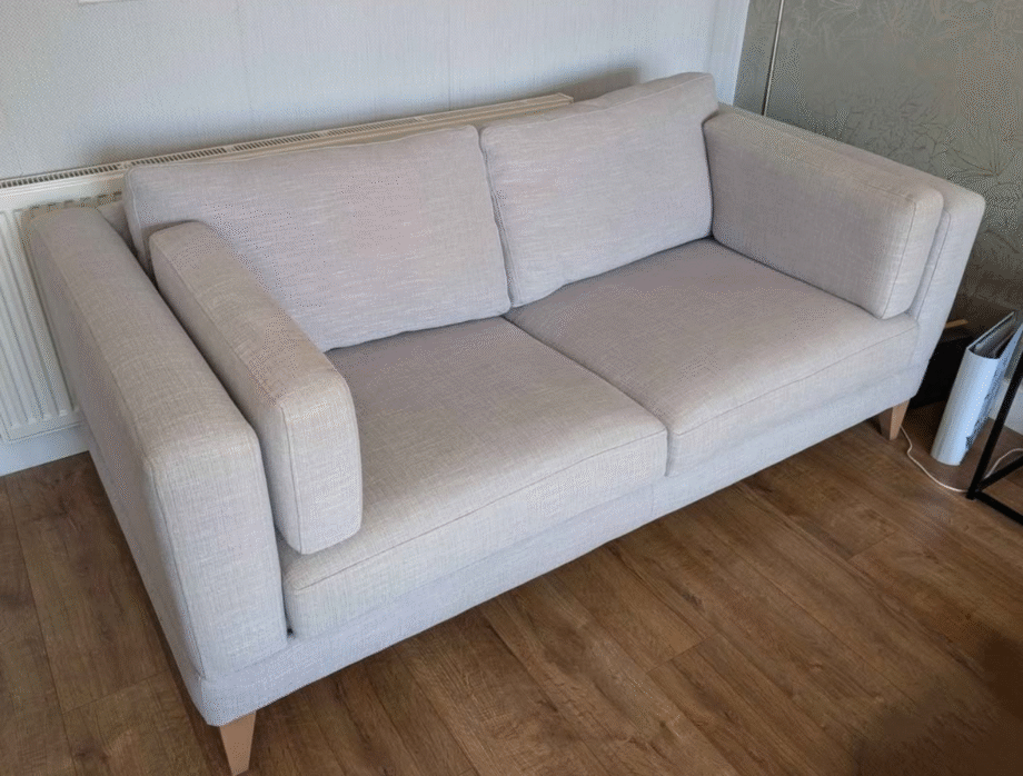 Lounge Co modern 3 seater grey sofa