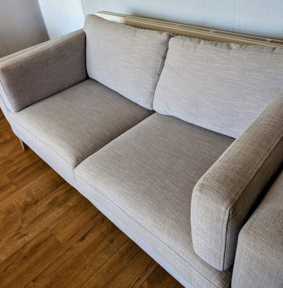 Lounge Co modern 3 seater grey sofa