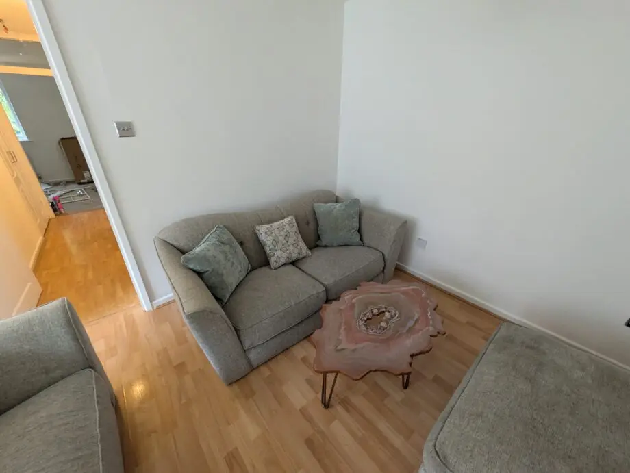 Grey sofa set 3 seater 2 seater footstool