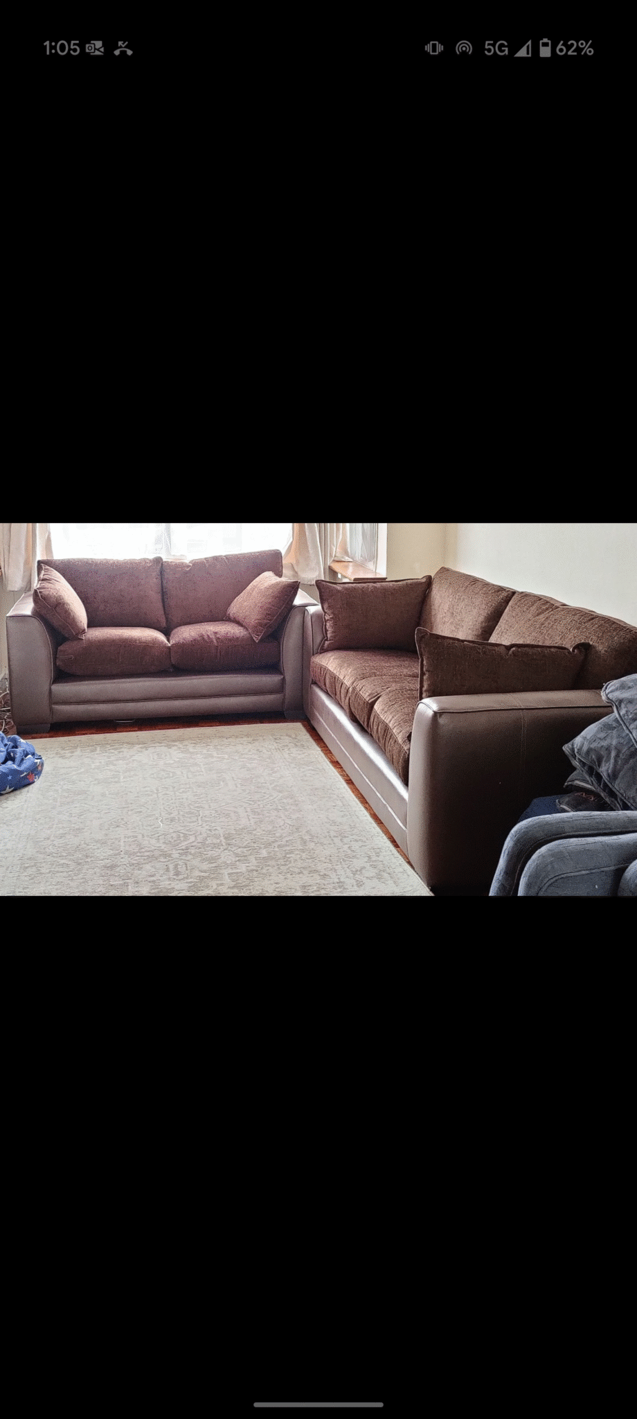 DFS Chocolate combination Elvia Sofa Set