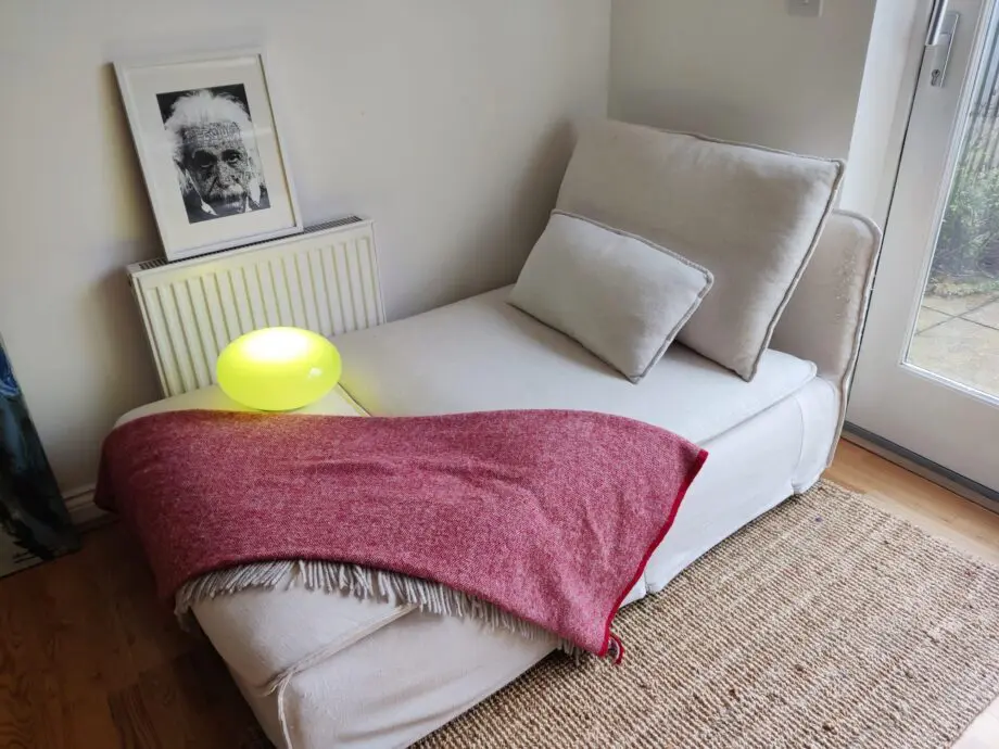 Couch beige - three seater + chaise longue - IKEA Soderhamn