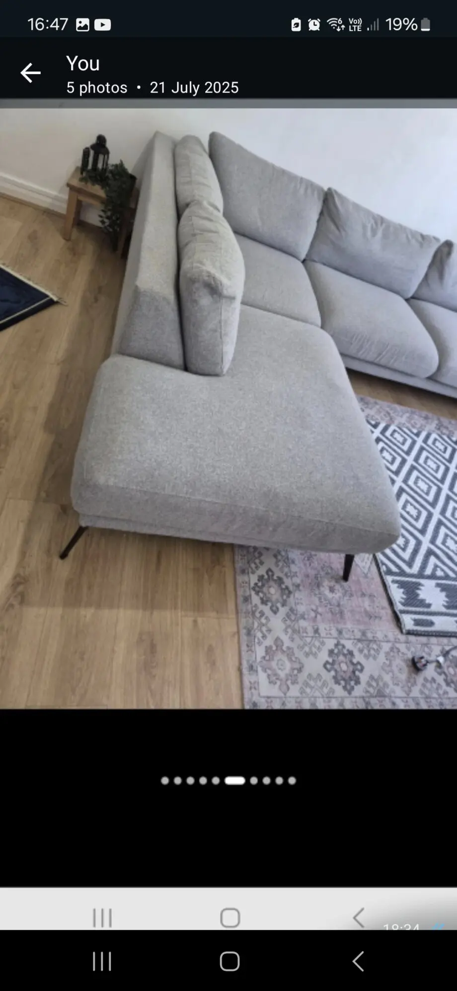 DFS Lexia Right Hand Facing Arm Open End Corner Sofa (Grey)