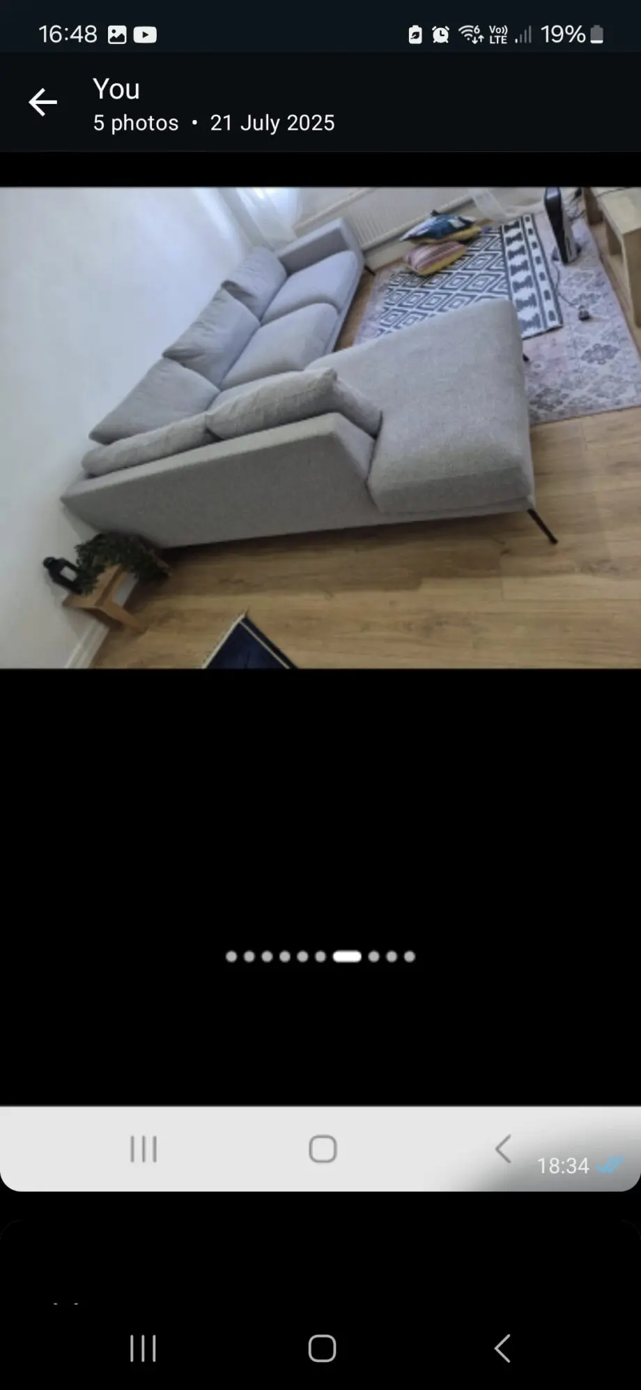 DFS Lexia Right Hand Facing Arm Open End Corner Sofa (Grey)