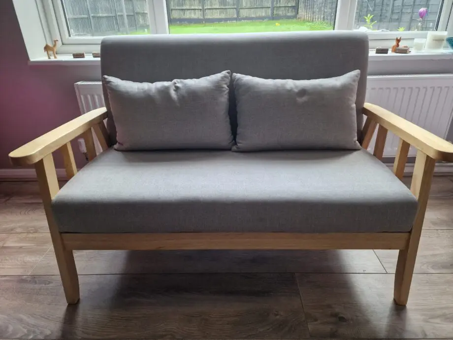 2 seat love sofa- Light grey- George Oliver
