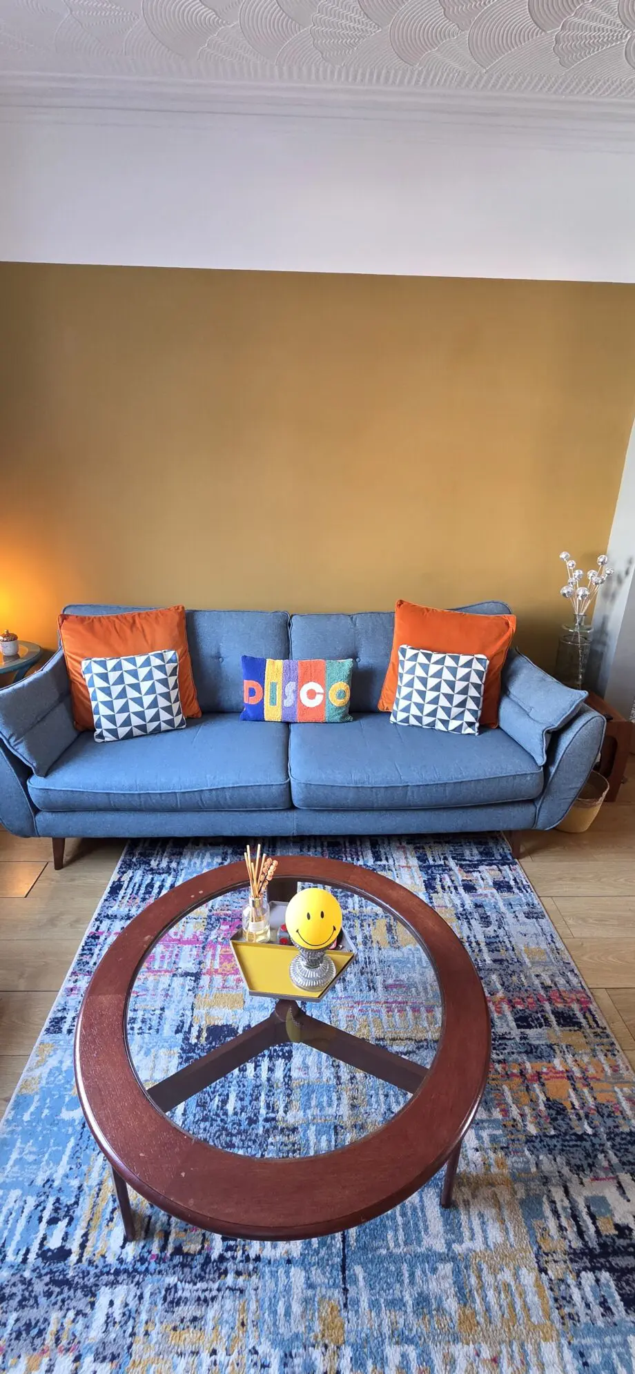 DFS Zinc 4 Seater Sofa and Large footstool