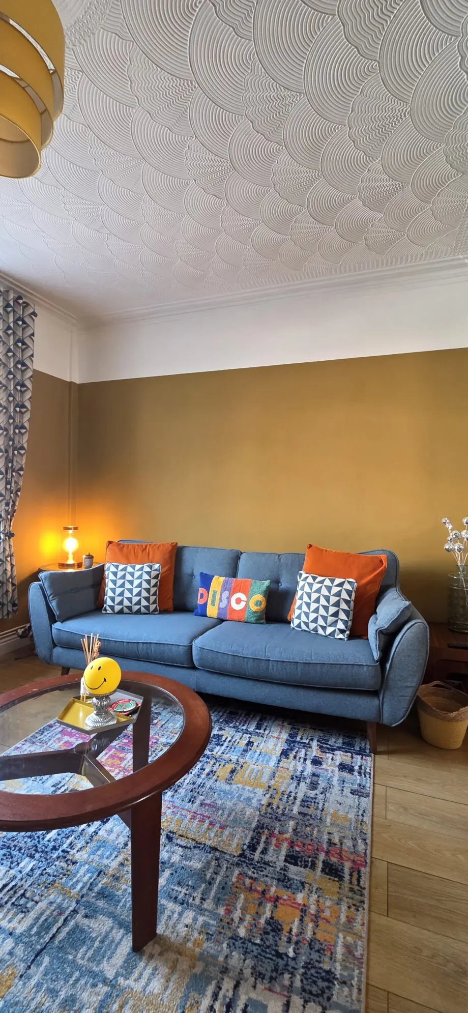 DFS Zinc 4 Seater Sofa and Large footstool
