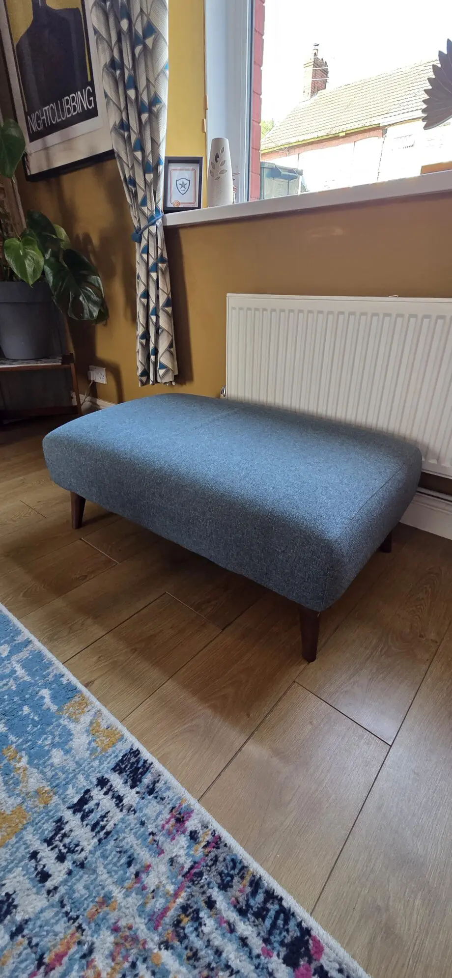 DFS Zinc 4 Seater Sofa and Large footstool