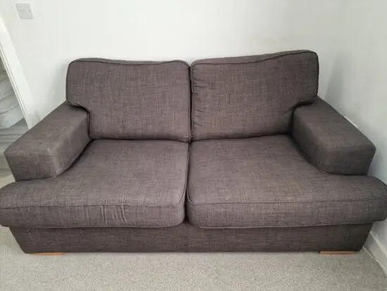 DFS charcoal grey 2 seat sofa
