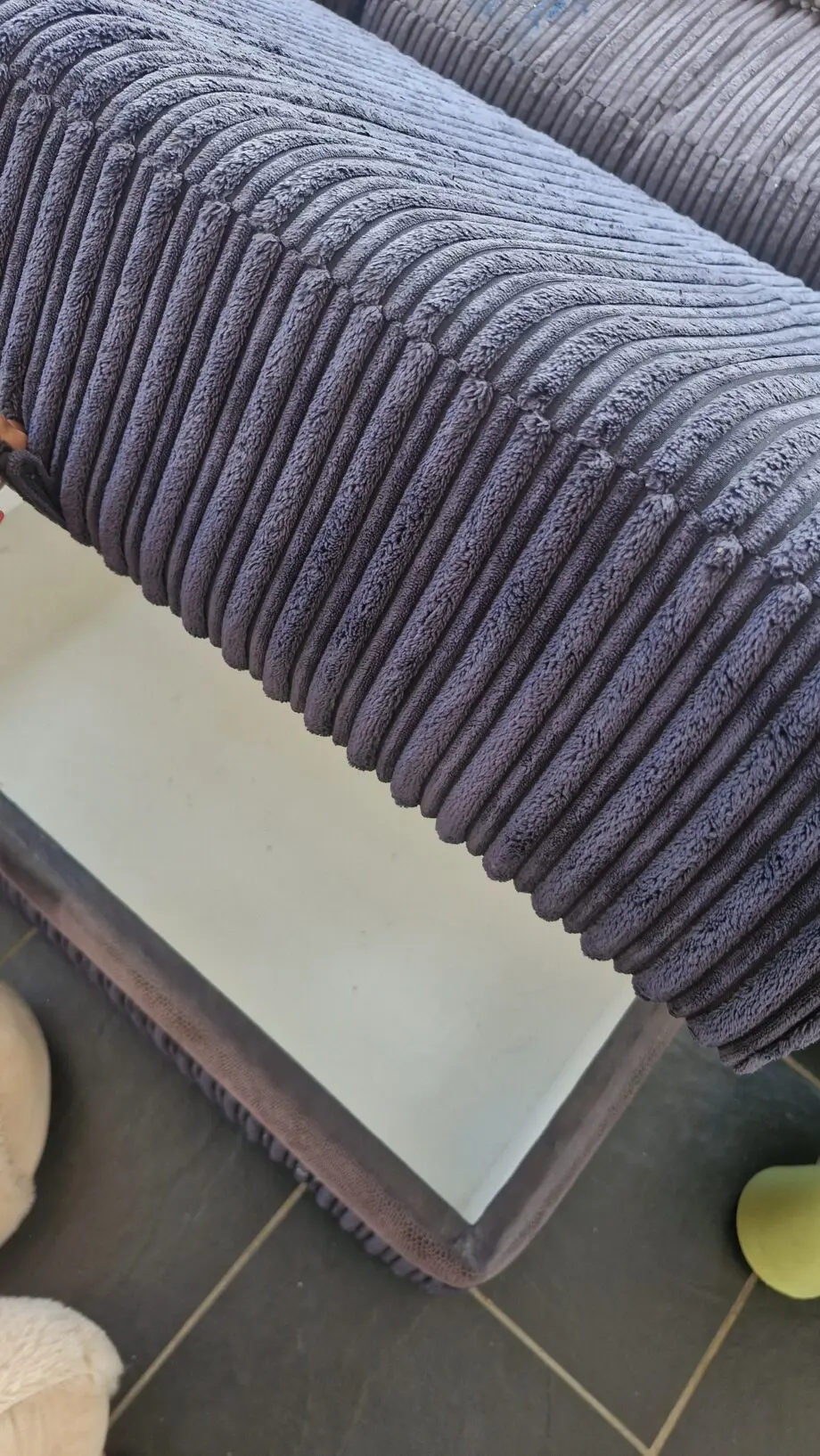 DFS black fabric corner sofa bed