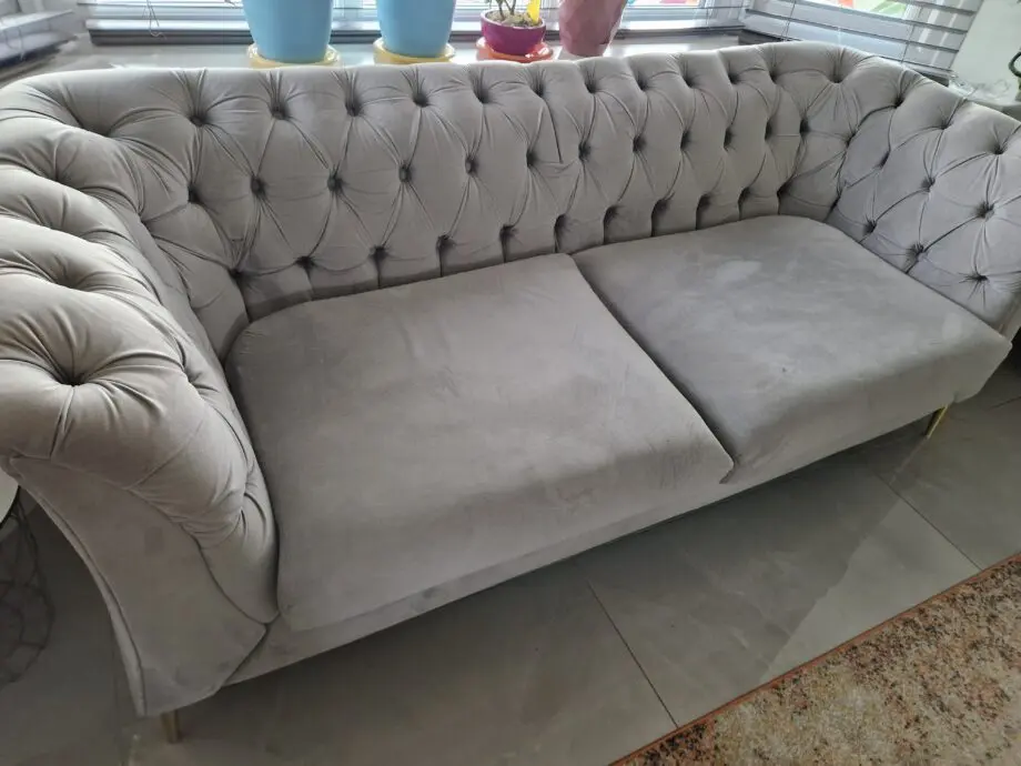 2 seater Grey Chesterfield sofa from SLF24