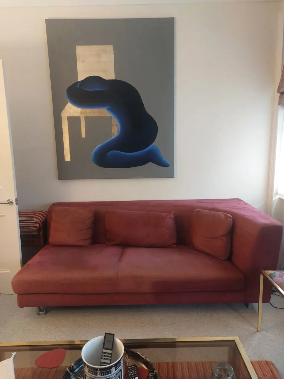 Vintage Italian burgundy red corner sofa "Domino" by Seven Salotti - 2002
