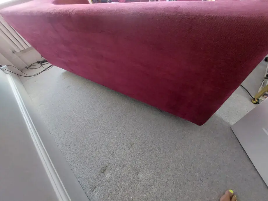 Vintage Italian burgundy red corner sofa "Domino" by Seven Salotti - 2002