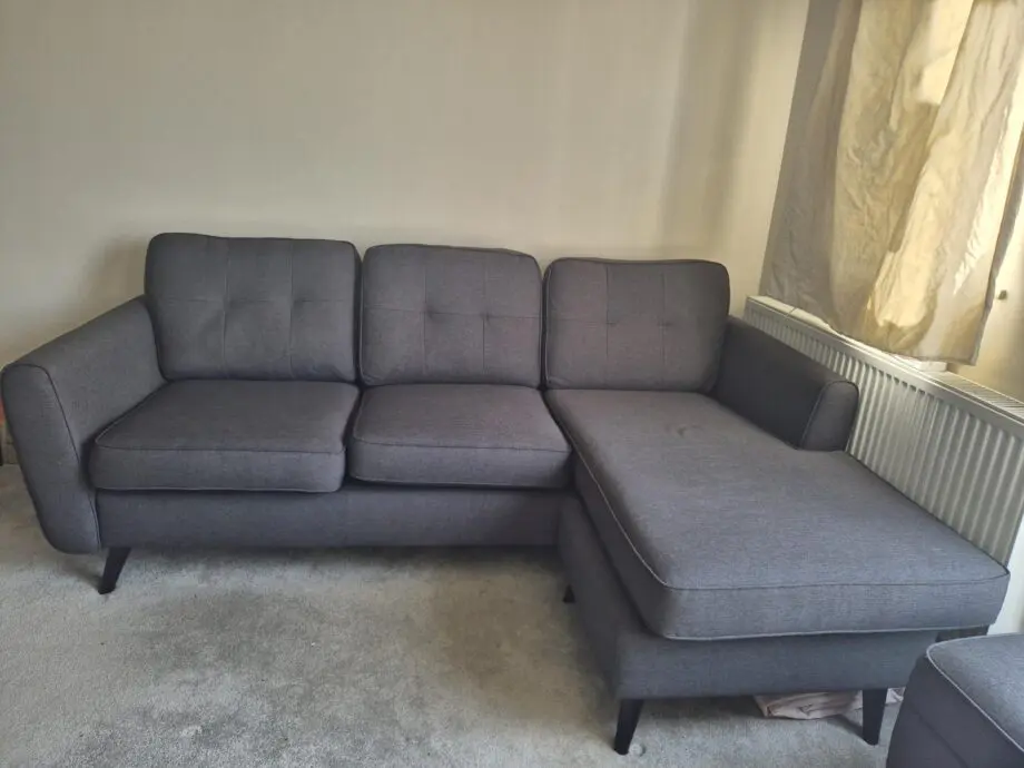 DFS Charcoal 3 seater corner sofa