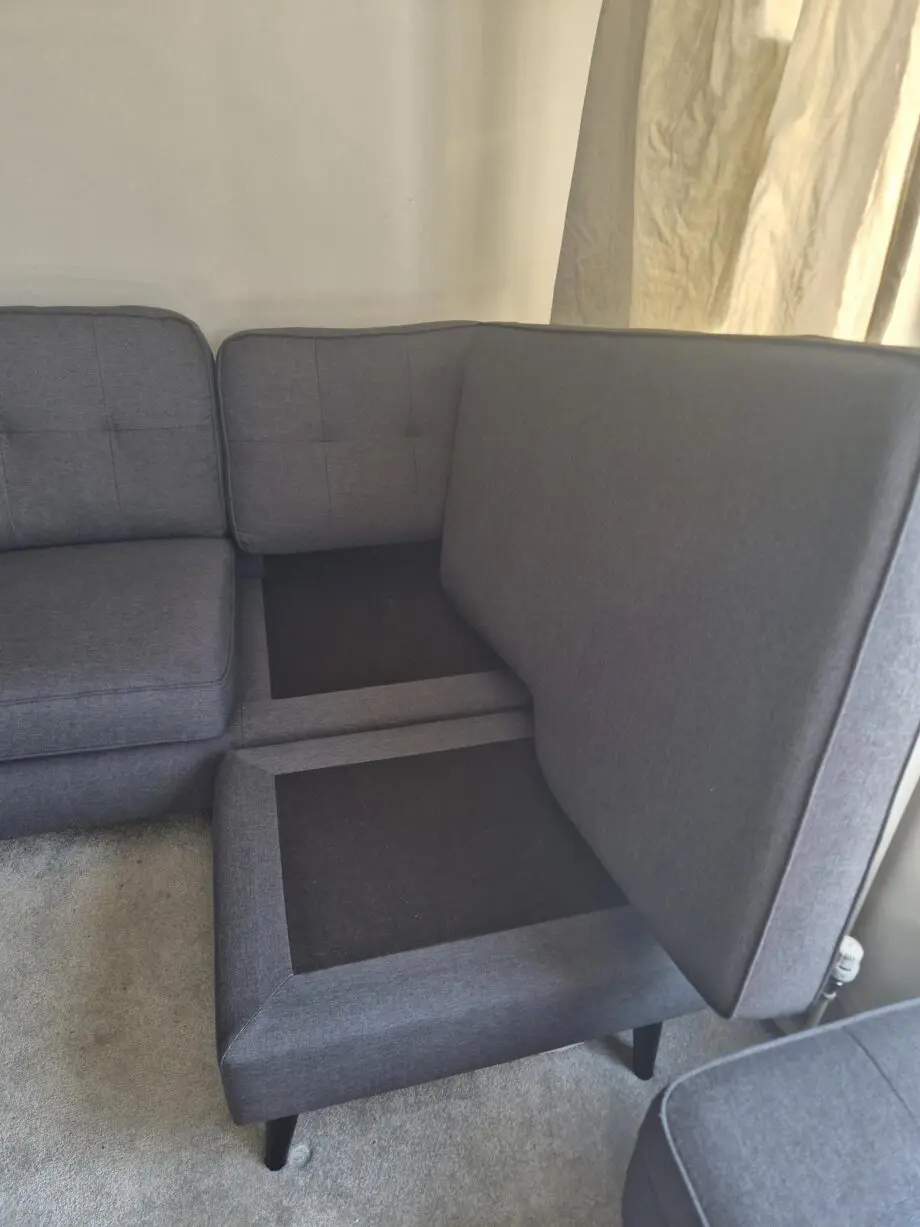 DFS Charcoal 3 seater corner sofa