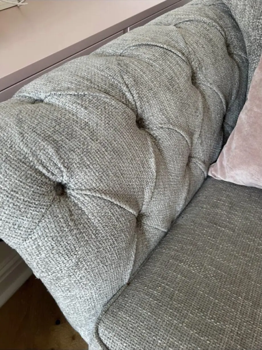 Next Gosford high back grey 2/3 seater couch RRP £1425