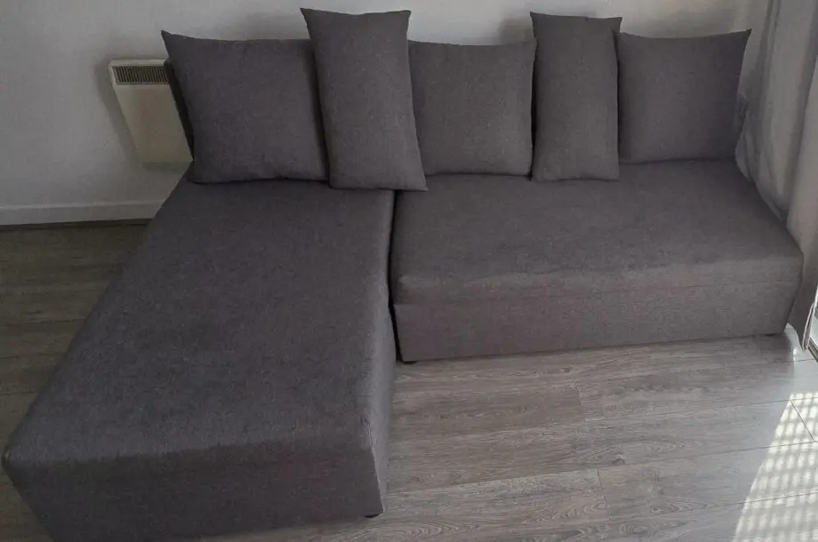Corner Sofa Bed In Linen - Pull-Out Sofa