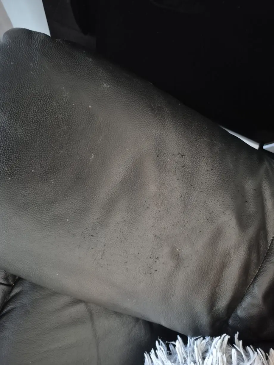 Black leather recliner
