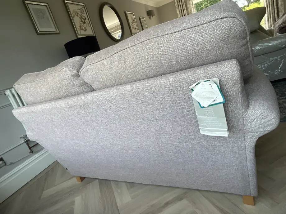 Next Ashford Highback Sofa Set RRP £5,898 (5 items), Woven Chenille Easy Clean Light Grey.