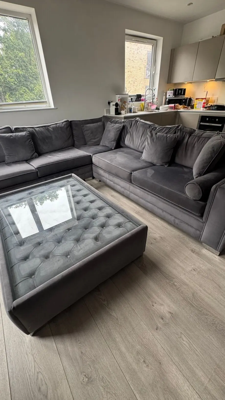Large L shaped sofa