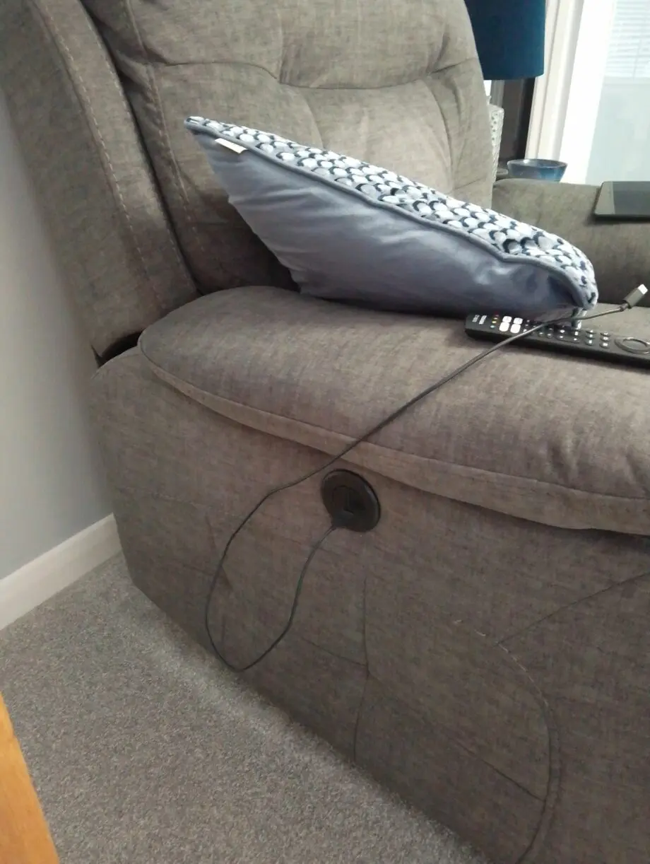 Oak furniture land electric reclining sofa and chair