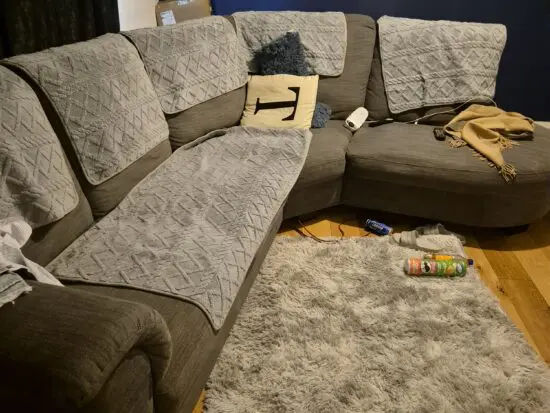 Grey corner sofa